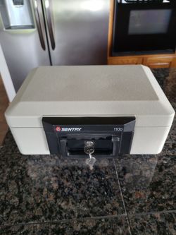 Small fireproof lock box