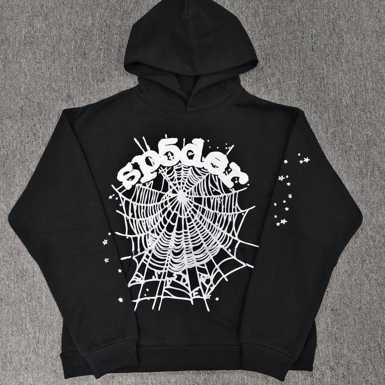 Black and White Sp5der hoodie 