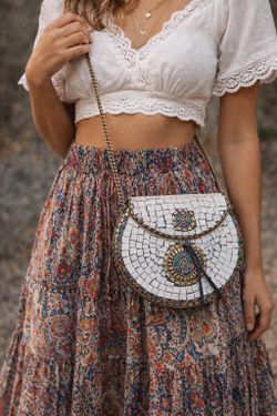 Lulu's NYC "Amy" Metal Crossbody Bag