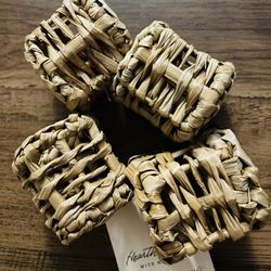 Hearth and Hand RETIRED 4pc Woven Napkin Rings
