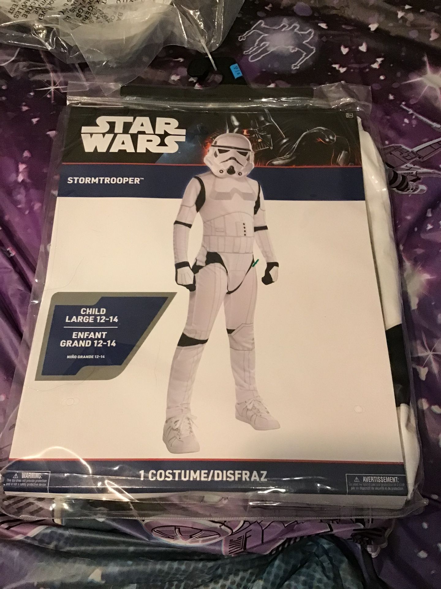 Star Wars Stormtrooper Boys Costume Size Large 12-14-NEW