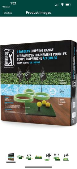PGA TOUR Men's 3 Target Golf Chipping Game, Caviar, One Size