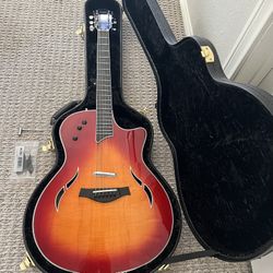 TAYLOR T5-S1 CHERRY SUNBURST FIGURED FLAME MAPLE ELECTRIC ACOUSTIC GUITAR