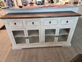 Solid Wood console.  72" long, 18" wide, 39"tall
