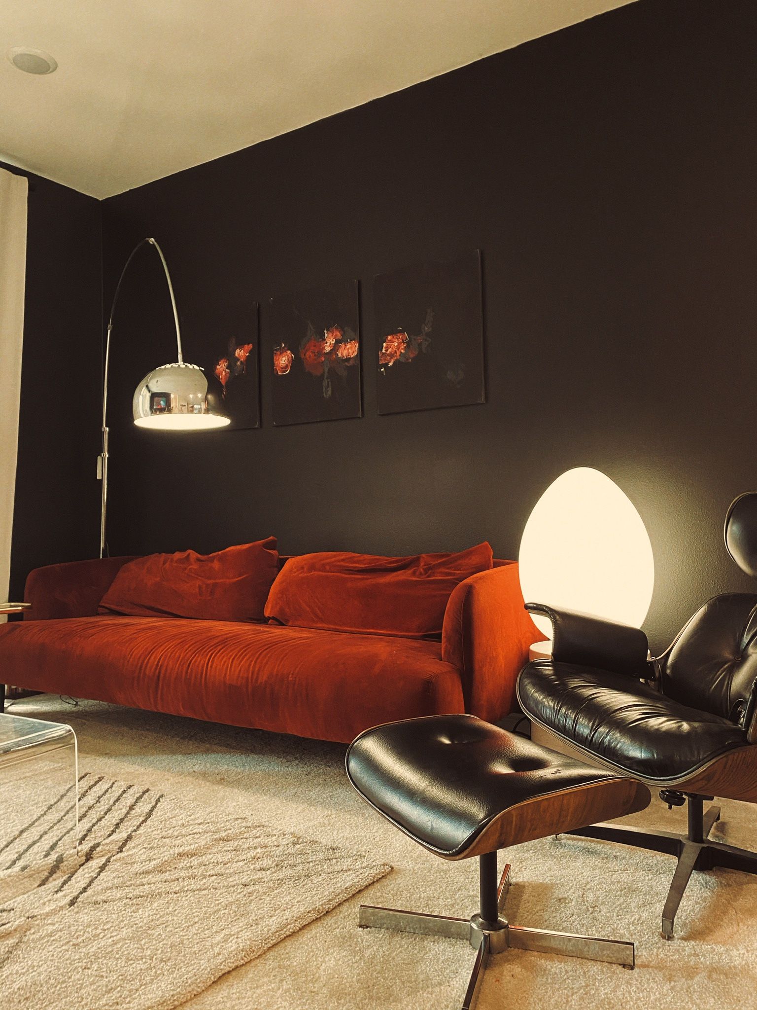 CB2 Ronan Sofa Wine red