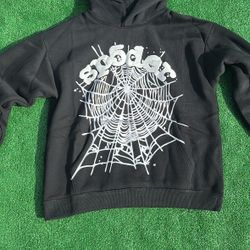 Black and white sp5der hoodie