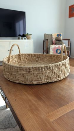 Woven seagrass storage basket