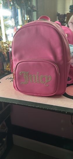 Juicy Couture Pink Faux Leather Backpack