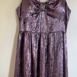Metallic purple dress