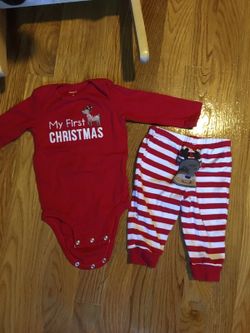 6 months xmas onesie and bottoms