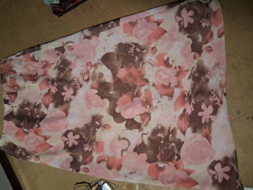 Pink Floral Skirt