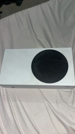 Xbox series s, onn monitor, and 2 controllers