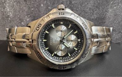 Fossil Blue BQ-9186 Men’s 40mm Quartz Day Date 24H Stainless Steel Watch
