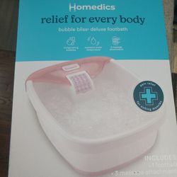 New Homedics Bubble Bliss Deluxe Footbath 