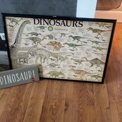 Dinosaur Picture With frame 