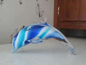 Home Decor Glass Dolphin Figure