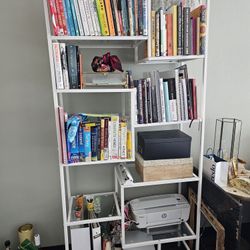 White Glass Bookshelf