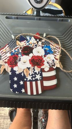 New Patriotic wooden door decoration