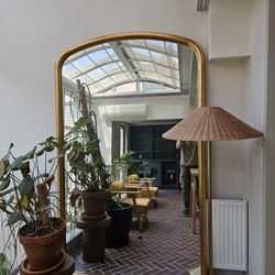 Brookings Antique Gold Leaf Floor Mirror