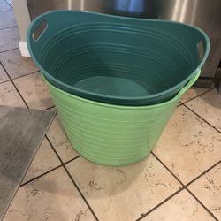 2 Laundry Baskets Clothes Bins
