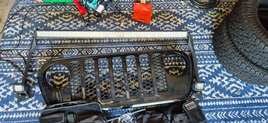 Jeep Wrangler light bar and accessories