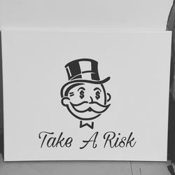 Monopoly Man In Black Leather Wall Canvas