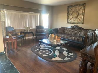 Couch set with Expandable Dinner Table and Chairs