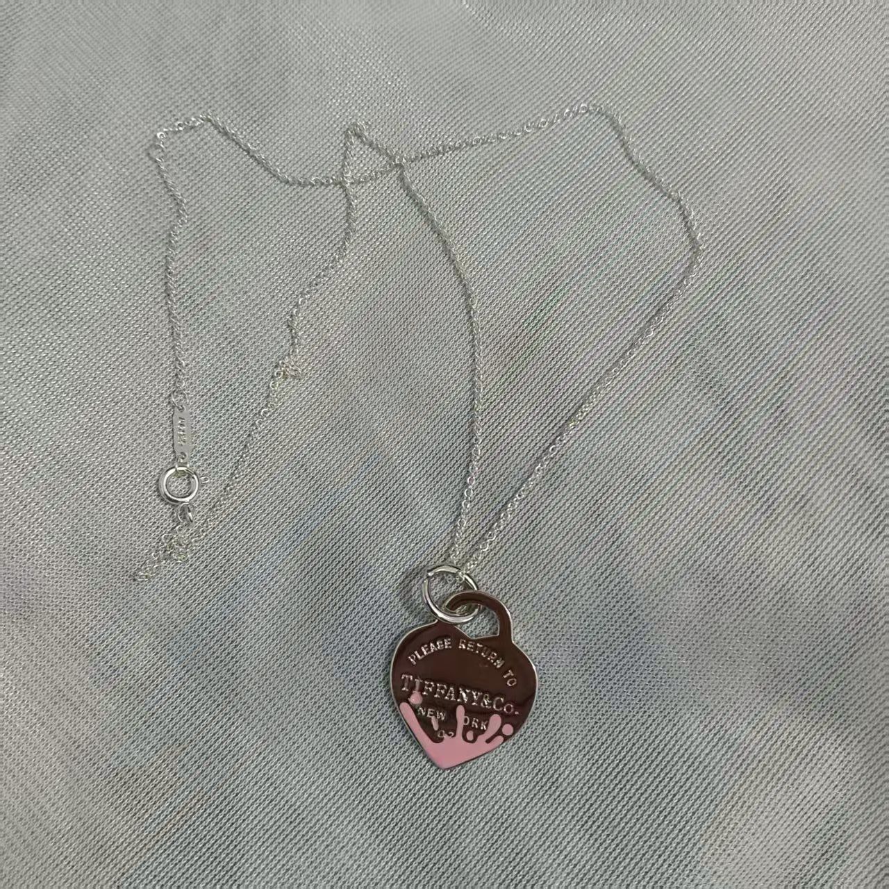 Tiffany & Co. Heart Tag Pendant in Sterling Silver Necklace