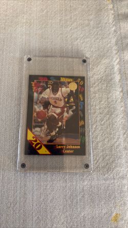 1991-92 wild card collegiate Larry Johnson 20 stripe