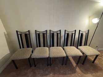 Glass table with 4 chairs