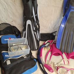 Free Diving Fins And Mask