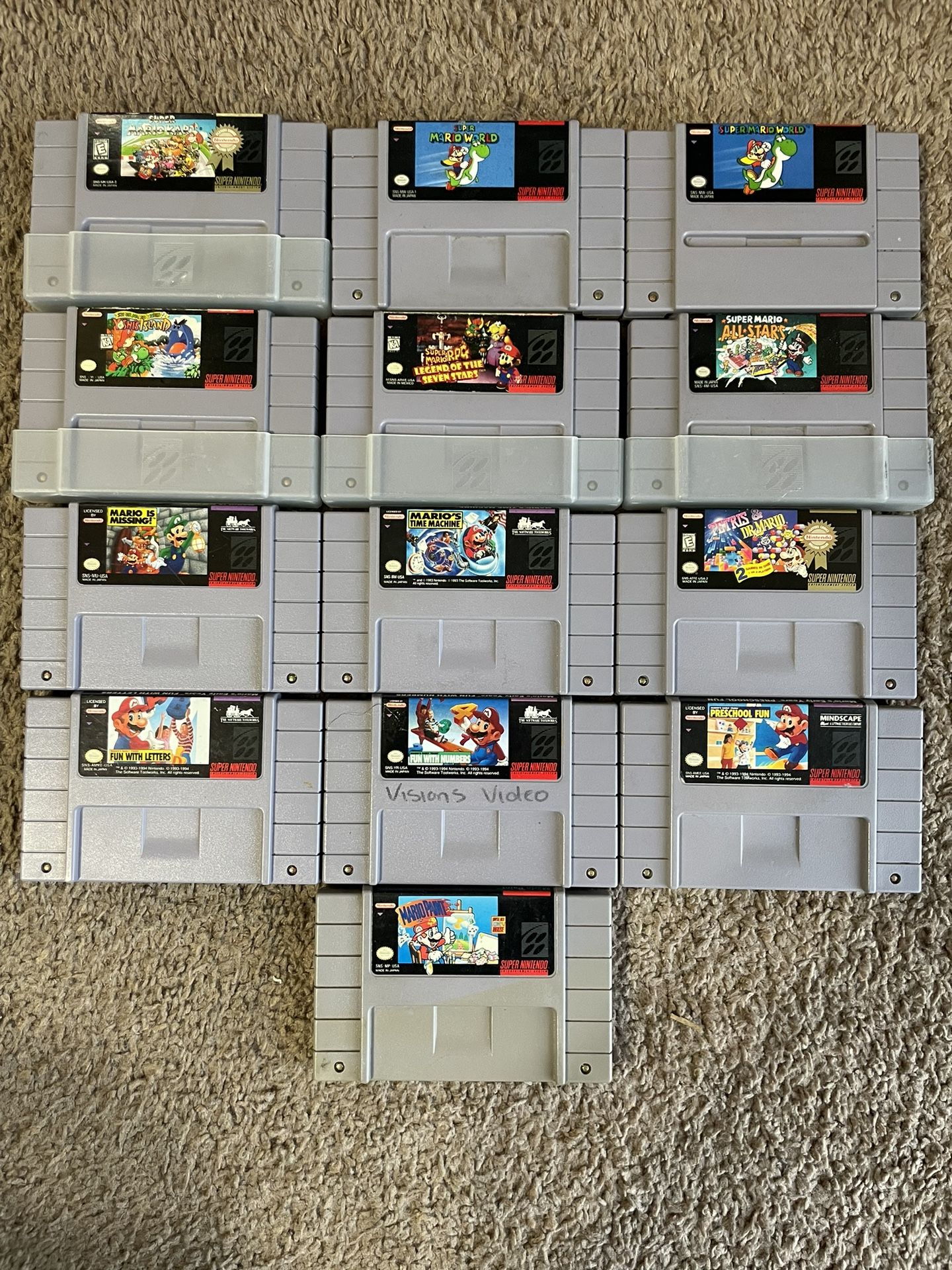 Super Nintendo Super Mario Game Collection