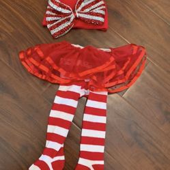 Christmas Tutu With Stockings And Bow Hat For Baby