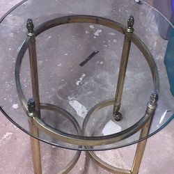 Set Of Brass End Tables