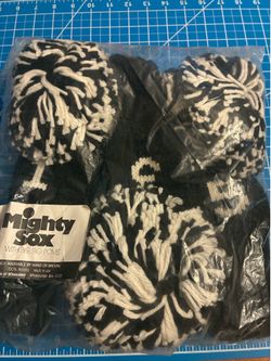 3Pk Golf Club Head Covers Black and White Knit