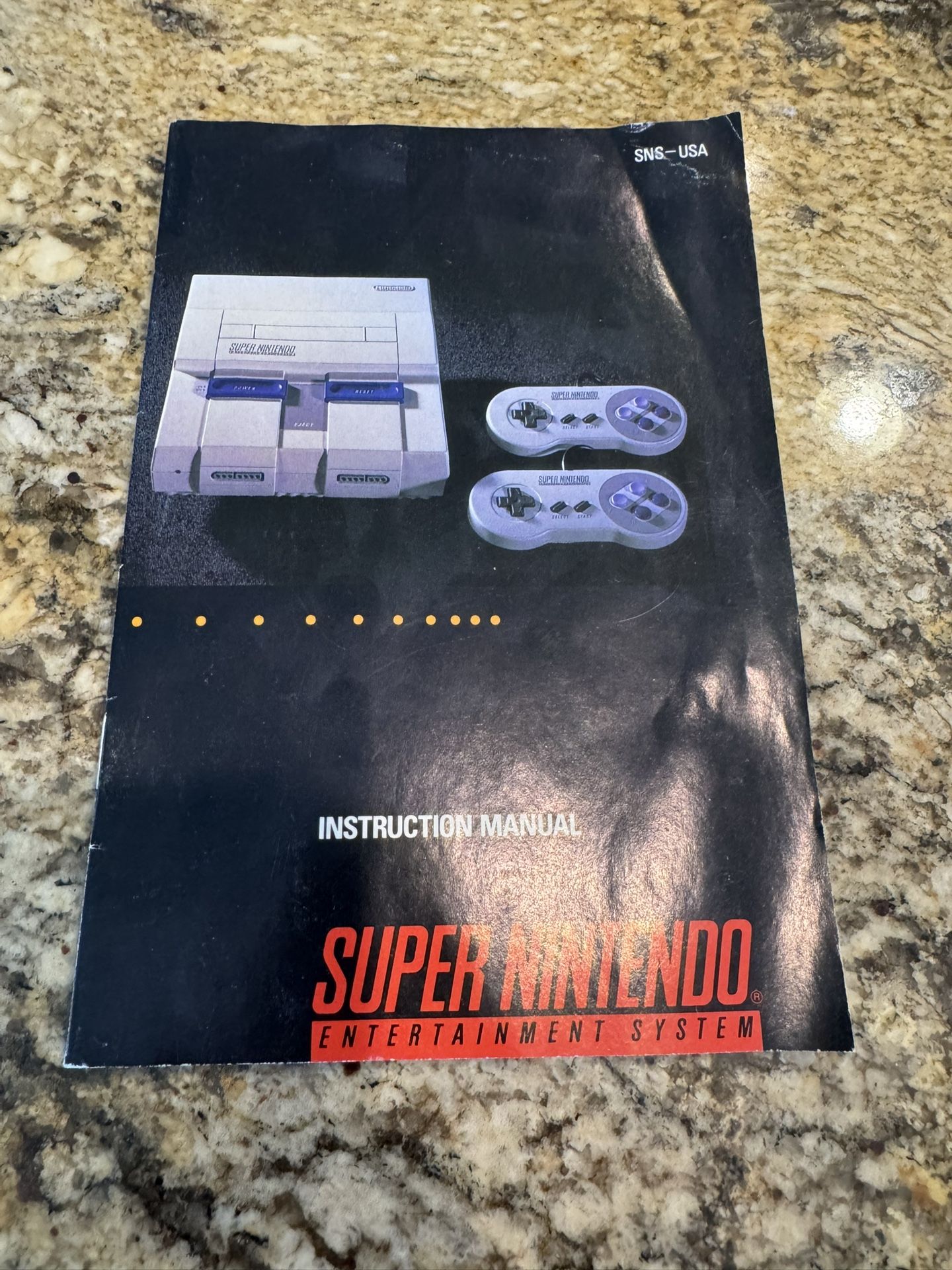 Original 1st Edition Super Nintendo System Console Manual Only