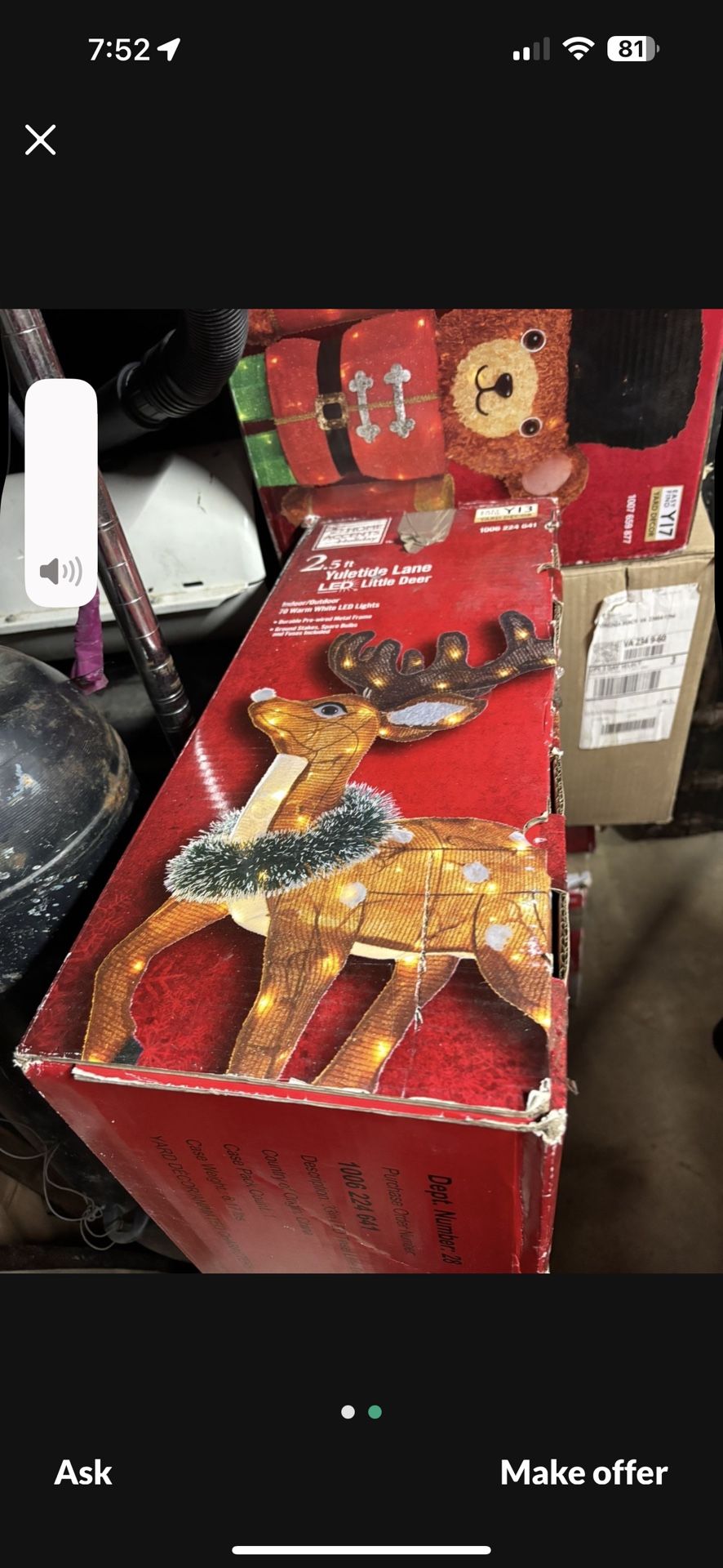 The Home Accents Holiday 2.5 Ft. Yuletide Lane LED Little Deer