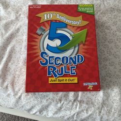 Brand New 5 Second Rule Board Game 