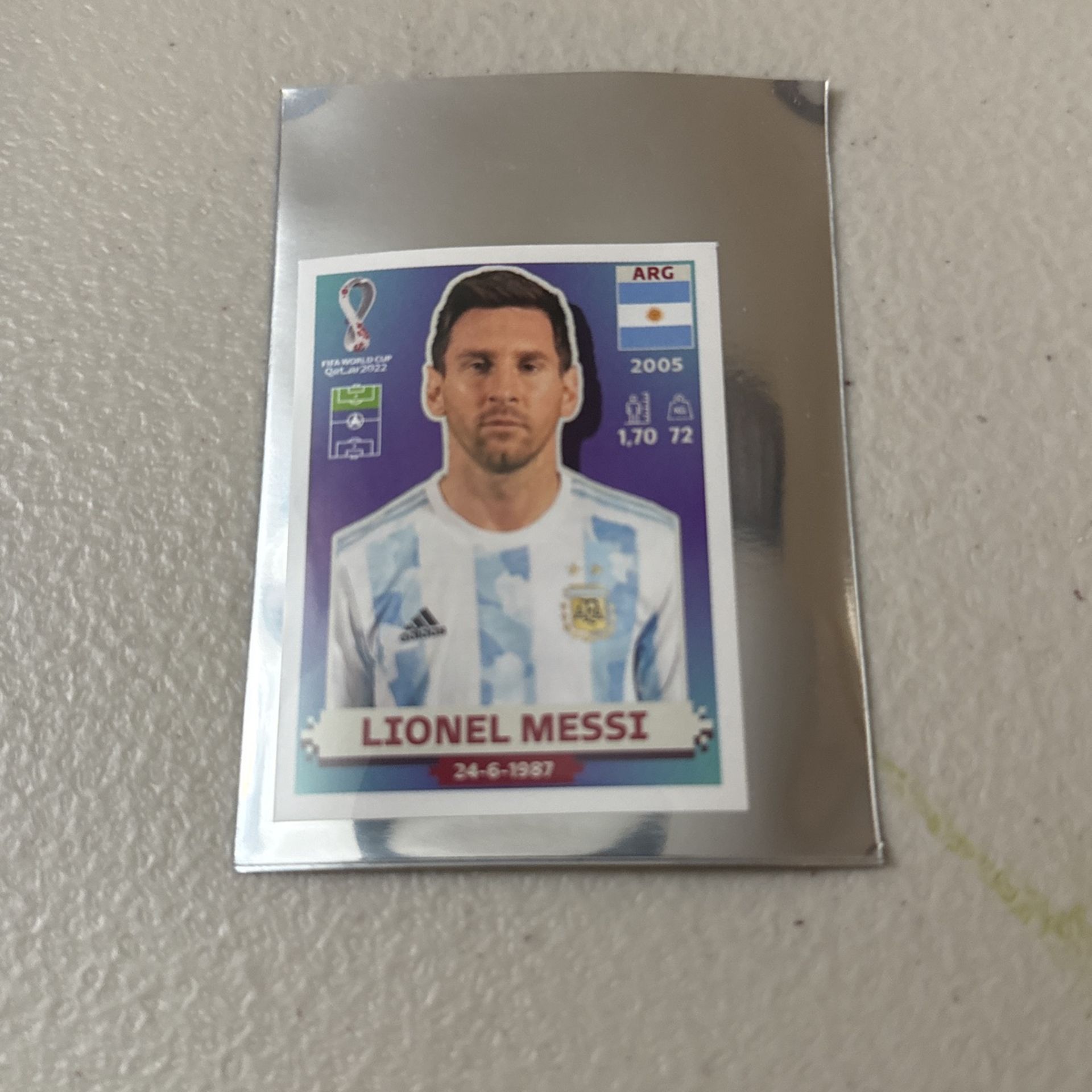 LIONEL MESSI PANINI WORLD CUP STICKER