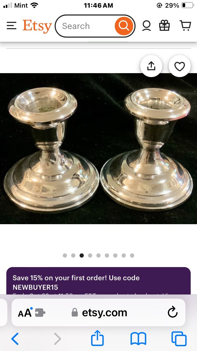 Silver Candle Holders
