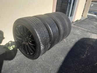 20" Black Rims Verde With Tires 