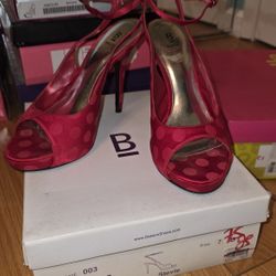 Bakers Red Polka Dot High Heels