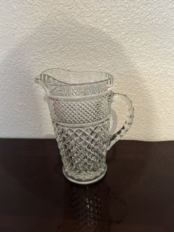 Crystal Glass Pitcher Antique