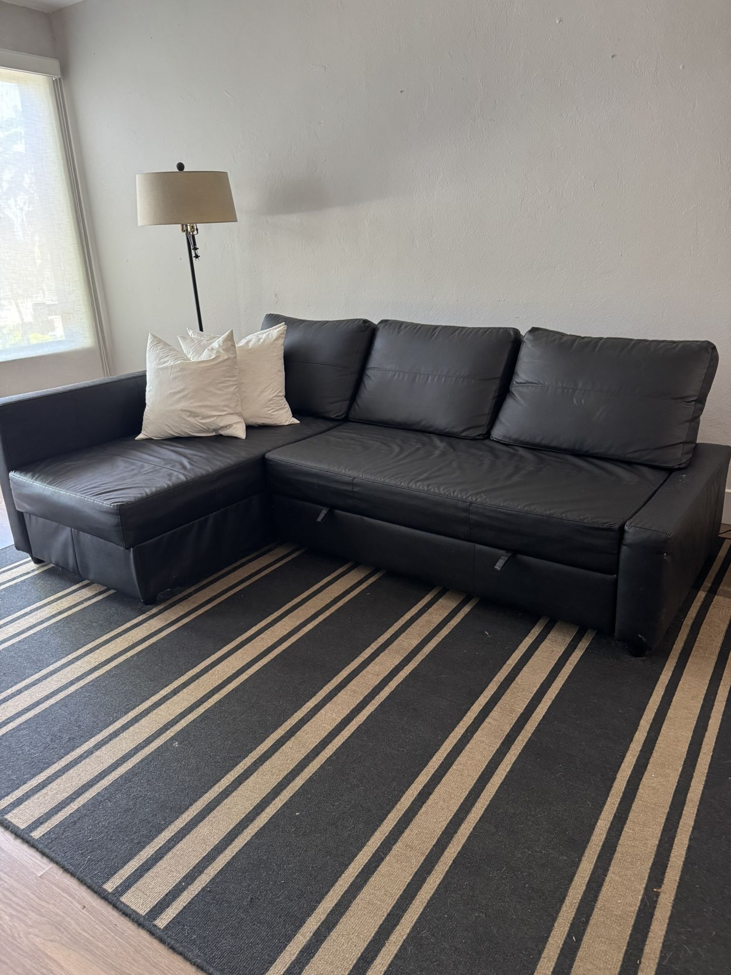 Ikea Sofa Bed Semi Leather With Storage