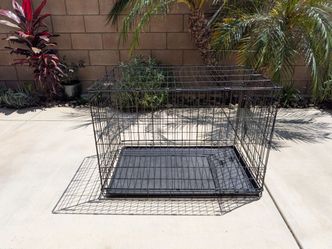 Wire Dog Crate Collapsible Single Door with Divider Large
