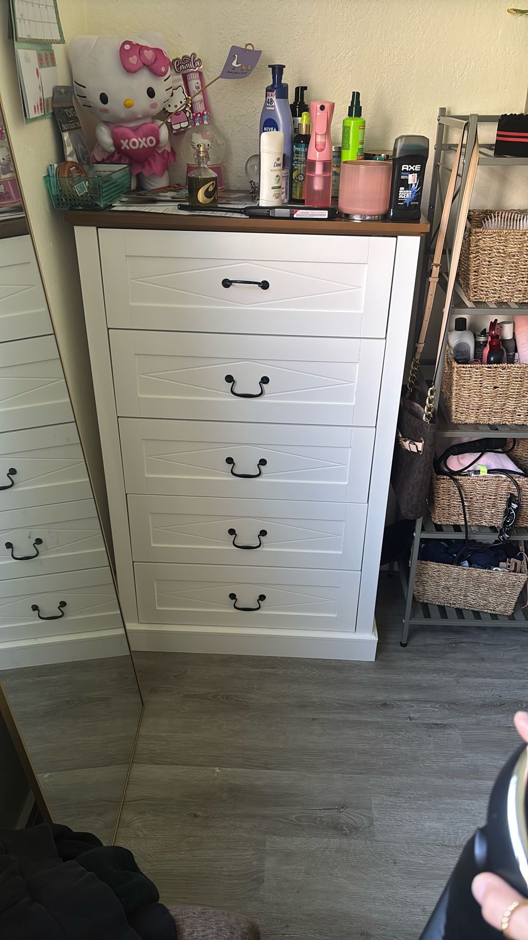 White tall Dresser