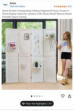 Pegboard room divider