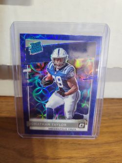 Jonathan Taylor Donruss Optic Rated Rookie Card BEAUTIFUL RARE PRIZM REFRACTOR