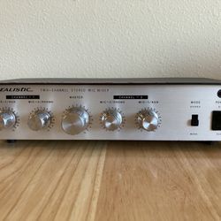 Realistic- 2-channel stereo microphone mixer!