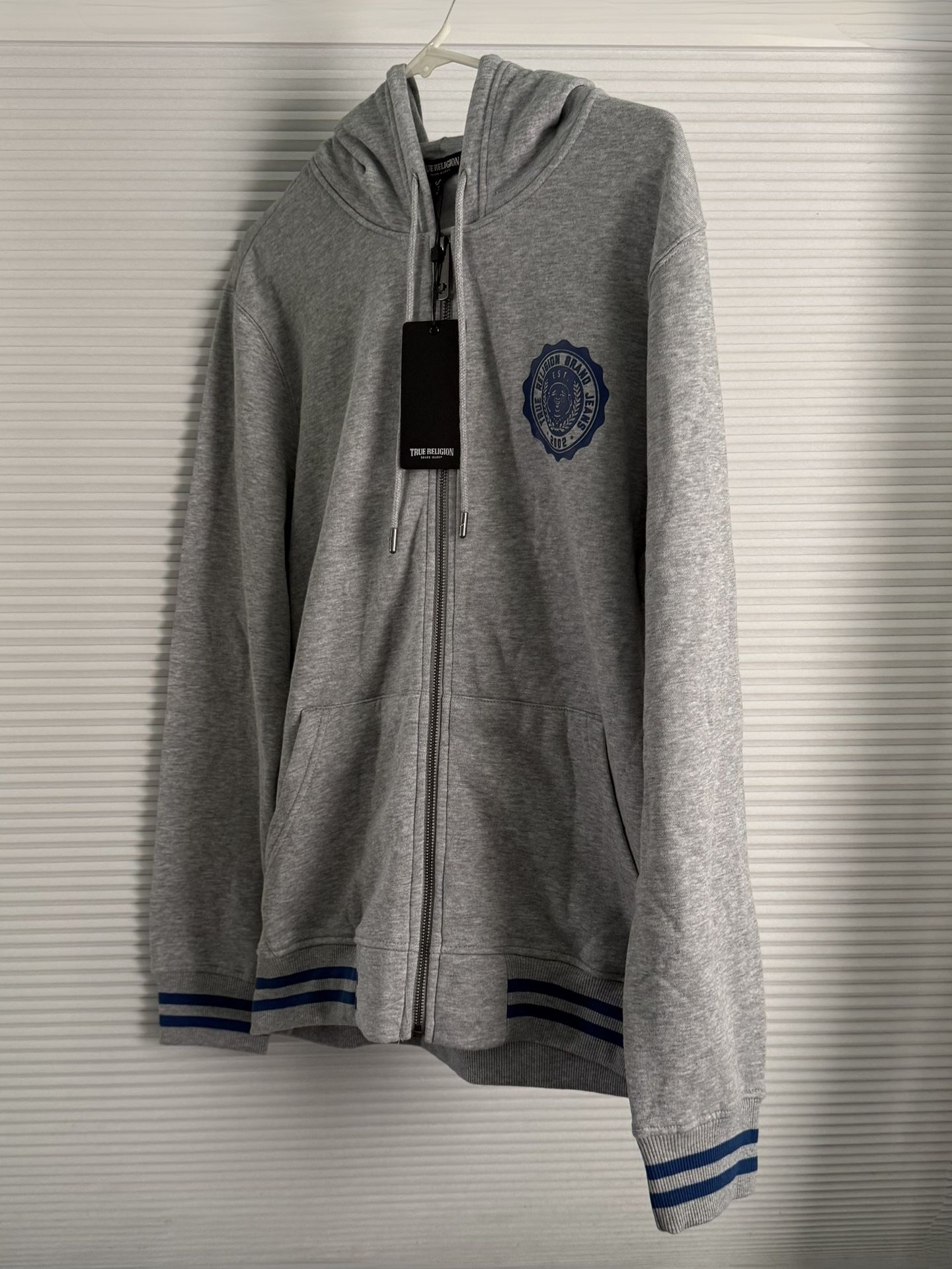 New Men's True Religion Zip Up Hoodie